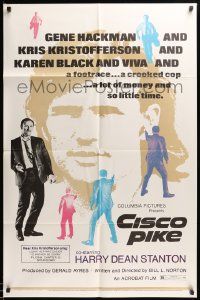 7p176 CISCO PIKE 1sh '71 Gene Hackman, Kris Kristofferson, Karen Black, Viva!