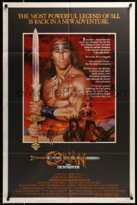 7p190 CONAN THE DESTROYER 1sh '84 Arnold Schwarzenegger is the most powerful legend of all!