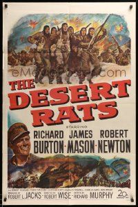 7p241 DESERT RATS 1sh '53 Richard Burton leads Australian & New Zealand soldiers against Nazis!
