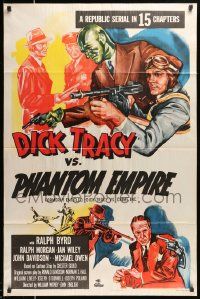 7p251 DICK TRACY VS. CRIME INC. 1sh R52 detective Ralph Byrd vs the Phantom Empire!