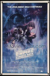 7p288 EMPIRE STRIKES BACK studio style 1sh '80 classic Gone With The Wind style art by Roger Kastel