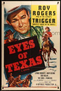 7p304 EYES OF TEXAS 1sh R52 Roy Rogers, Trigger, Andy Devine, Bob Nolan & The Sons of the Pioneers