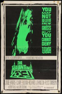 7p402 HAUNTING 1sh '63 you may not believe in ghosts but you cannot deny terror!