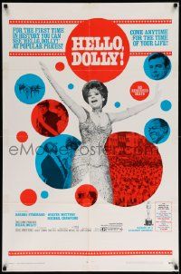 7p414 HELLO DOLLY 1sh '70 Barbra Streisand & Matthau for the first time at popular prices!