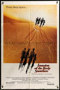 7p466 INVASION OF THE BODY SNATCHERS advance 1sh '78 Kaufman classic remake of sci-fi thriller!
