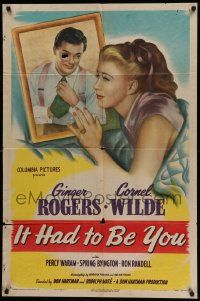 7p473 IT HAD TO BE YOU 1sh '47 Ginger Rogers left 4 different millionaires at the altar!