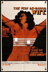 7p602 MRS. STONE'S THING 23x35 1sh '70 The Very Sensuous Wife, transvestite Ed Wood shown!