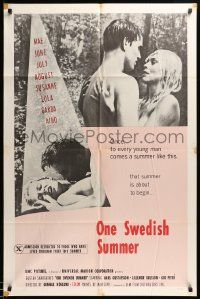 7p658 ONE SWEDISH SUMMER 1sh '71 once to every young man comes a summer like this!