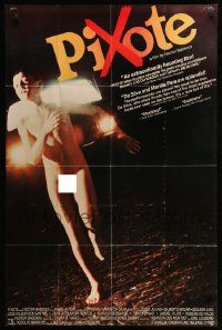 7p684 PIXOTE 1sh '81 Hector Babenco, running from the law action art!