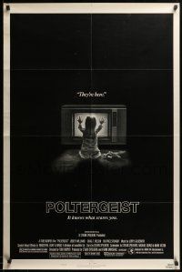 7p694 POLTERGEIST style B 1sh '82 Tobe Hooper & Steven Spielberg, the first real ghost story!