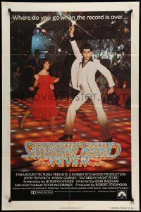 7p760 SATURDAY NIGHT FEVER int'l 1sh '77 best image of disco John Travolta & Karen Lynn Gorney!