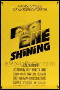 7p784 SHINING 1sh '80 Stephen King & Stanley Kubrick masterpiece of modern horror, Jack Nicholson!