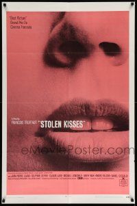 7p842 STOLEN KISSES 1sh '69 Francois Truffaut's Baisers Voles, sexy lips image!