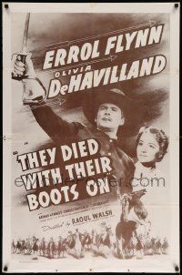 7p886 THEY DIED WITH THEIR BOOTS ON 1sh R56 Errol Flynn as General Custer, De Havilland!