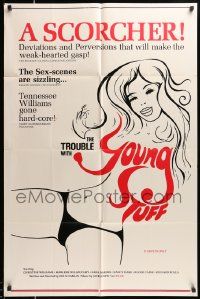 7p923 TROUBLE WITH YOUNG STUFF 1sh '77 Christine Williams, Marlene Willoughby, sex!