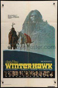 7p971 WINTERHAWK 1sh '75 Leif Erickson, Charles B. Pierce, art by Ralph McQuarrie!