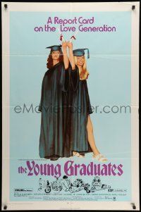 7p994 YOUNG GRADUATES 1sh '71 Patricia Wymer, teen rebels proudly displaying diplomas!
