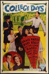 7p997 ZIS BOOM BAH 1sh R49 Grace Hayes, Mary Healy, Peter Lind Hayes, Huntz Hall, College Days!