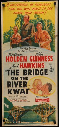 7r300 BRIDGE ON THE RIVER KWAI Aust daybill '58 William Holden, David Lean classic, pre-awards!