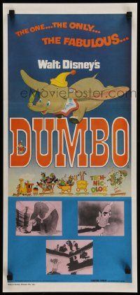 7r335 DUMBO Aust daybill R76 different colorful train art from Walt Disney circus elephant classic