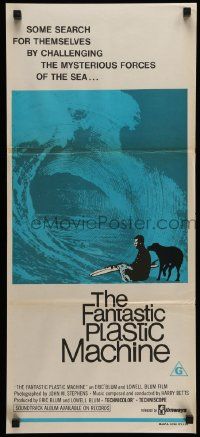 7r346 FANTASTIC PLASTIC MACHINE Aust daybill '69 cool wave image, surfing documentary!