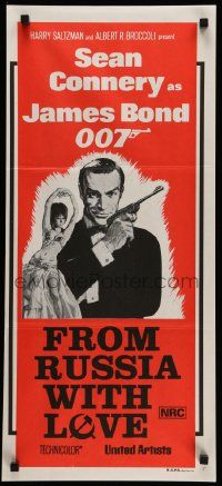 7r364 FROM RUSSIA WITH LOVE Aust daybill R70s Sean Connery as Bond 007!