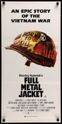 7r365 FULL METAL JACKET Aust daybill '87 Stanley Kubrick Vietnam War movie, Castle art!