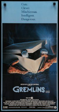 7r379 GREMLINS Aust daybill '84 Steven Spielberg, Joe Dante, great John Alvin artwork!