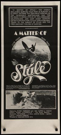 7r414 MATTER OF STYLE Aust daybill '70s black and white images of incredible Australian surfers!