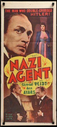 7r422 NAZI AGENT Aust daybill '42 Jules Dassin, Ann Ayars & Gestapo agent Conrad Veidt!