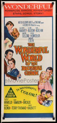 7r512 WONDERFUL WORLD OF THE BROTHERS GRIMM Aust daybill '62 Harvey, Bloom, George Pal fairy tales