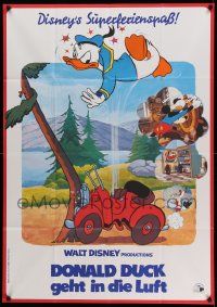 7r518 DONALD DUCK & HIS COMPANIONS German 33x47 R82 Walt Disney, great cartoon image!