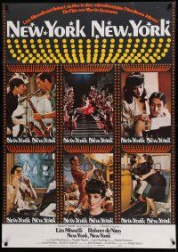 7r524 NEW YORK NEW YORK German 33x47 '77 different images of Robert De Niro & Liza Minnelli!