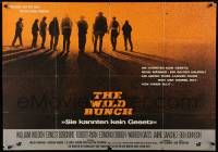 7r539 WILD BUNCH German 33x47 '69 Sam Peckinpah cowboy classic, William Holden & Ernest Borgnine!