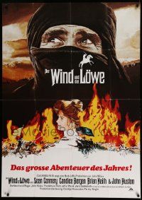 7r540 WIND & THE LION German 33x47 '75 Sean Connery & Candice Bergen, directed by John Milius!