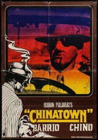 7r617 CHINATOWN teaser German '74 Polanski, Jack Nicholson smoking with bandaged nose & driving car