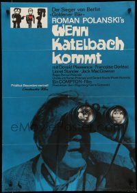 7r633 CUL-DE-SAC German '66 Roman Polanski, Pleasance, blue design with inset art by Jan Lenica!