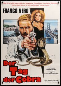 7r640 DAY OF THE COBRA German '80 cool art of Franco Nero, sexy Sybil Danning & snake!