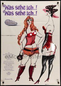 7r653 DIARY OF A HOOKER German '72 first Paul Verhoeven, wacky prostitute art by Bell!
