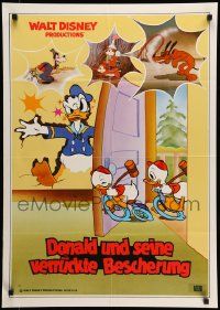 7r662 DONALD & HIS DUCKLING GANG German '82 great artwork of Donald Duck & nephews!
