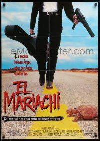 7r671 EL MARIACHI German '93 first movie written & directed by Robert Rodriguez!
