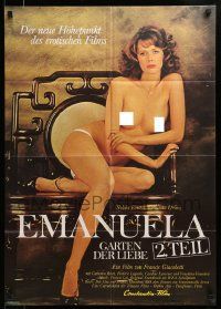 7r674 EMMANUELLE 2 THE JOYS OF A WOMAN German '76 sexy image of topless Sylvia Kristel!