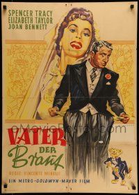 7r686 FATHER OF THE BRIDE German '51 Taylor in wedding gown & broke Spencer Tracy by Schubert!