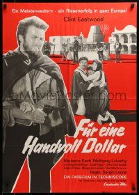 7r691 FISTFUL OF DOLLARS German '65 introducing the man with no name, Clint Eastwood!