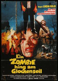 7r706 GATES OF HELL German '83 Lucio Fulci, completely different zombie horror art by Lutz Peltzer