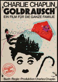 7r714 GOLD RUSH German R69 Charlie Chaplin classic, wonderful art by Leo Kouper!