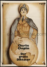 7r722 GREAT DICTATOR German R73 best art of Charlie Chaplin & Earth by Friedel Schmidt!