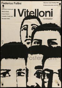 7r752 I VITELLONI German R60s Federico Fellini's The Young & The Passionate, wonderful art!