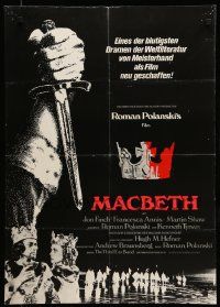 7r815 MACBETH German '72 Roman Polanski, Jon Finch, Francesca Annis, from Shakespeare!
