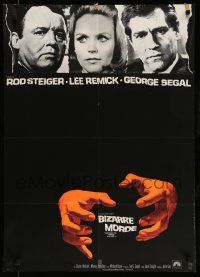 7r846 NO WAY TO TREAT A LADY German '68 Rod Steiger, Lee Remick & Segal, hands about to strangle!